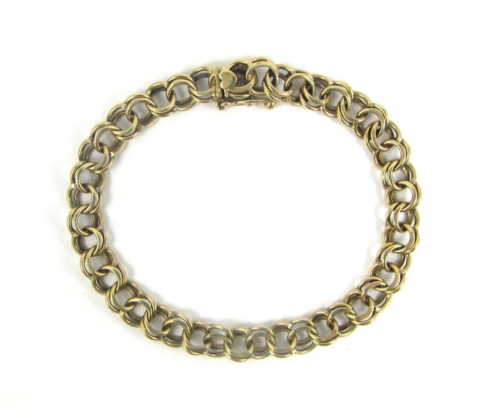 FOURTEEN KARAT GOLD CHAIN BRACELET,