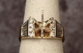 FOURTEEN KARAT GOLD RING SETTI