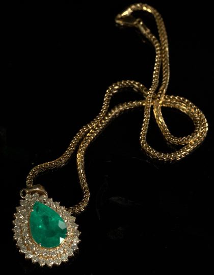 Fourteen-Karat Yellow Gold, Emerald