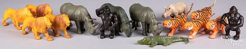 FOURTEEN MARX PLASTIC SAFARI