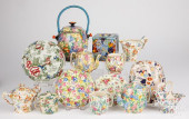 FOURTEEN PIECES CHINTZ PORCELA