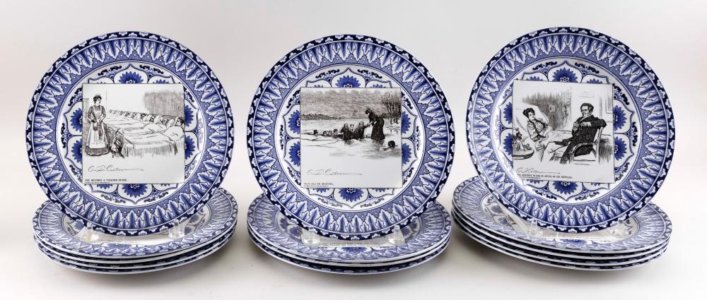 FOURTEEN ROYAL DOULTON PLATES