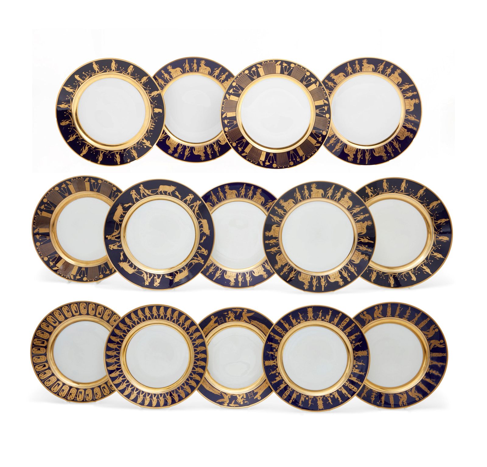 FOURTEEN SEVRES PORCELAIN