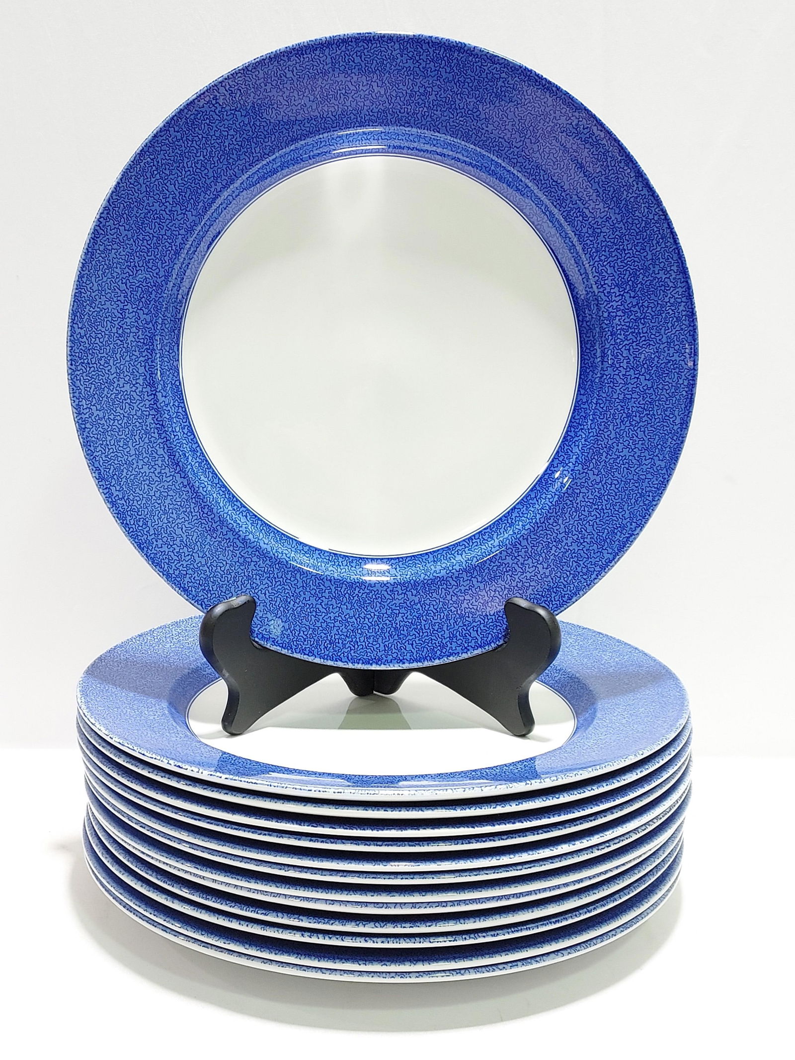 FOURTEEN SPODE "VERMICELLI" BLUE