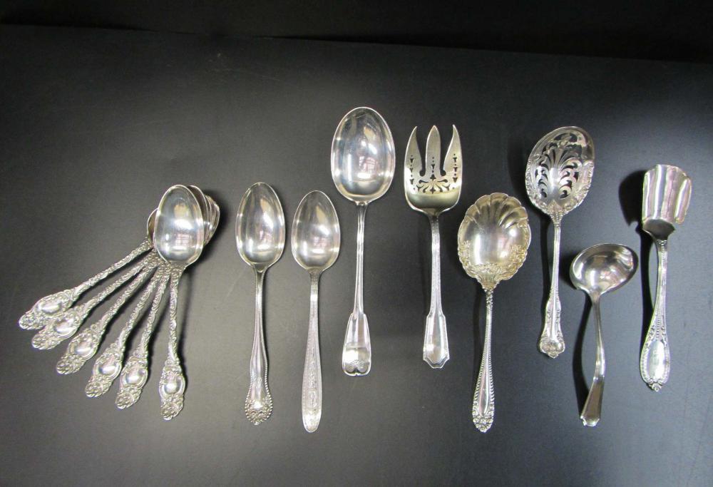FOURTEEN STERLING SILVER FLATWARE