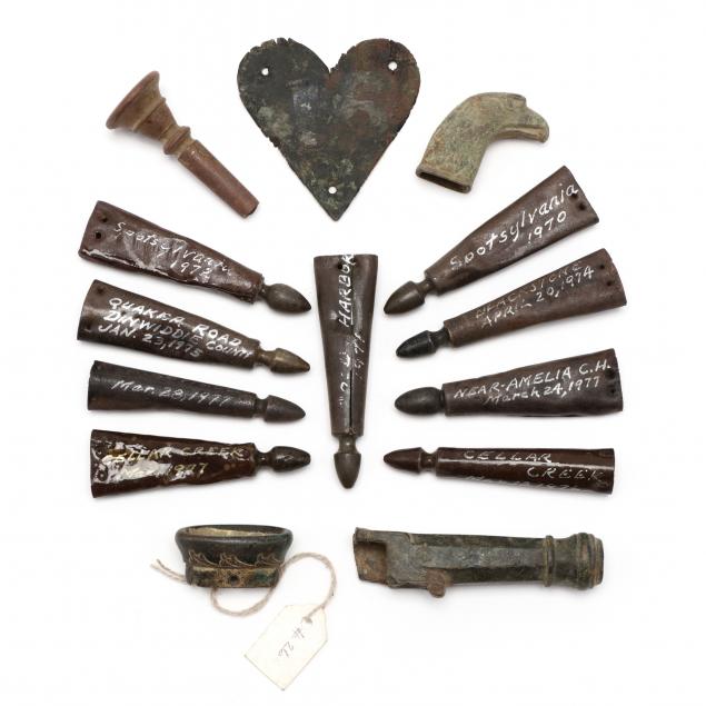 FOURTEEN UNION ARMY BRASS RELICS To
