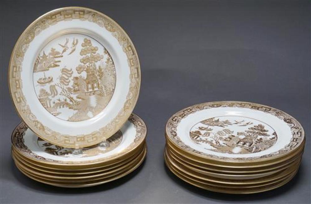 FOURTEEN WEDGWOOD GILT WILLOW