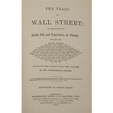 FOWLER, WILLIAM WORTHINGTON Ten