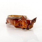 FOX BOWL WITH SILVER RIM - ROY