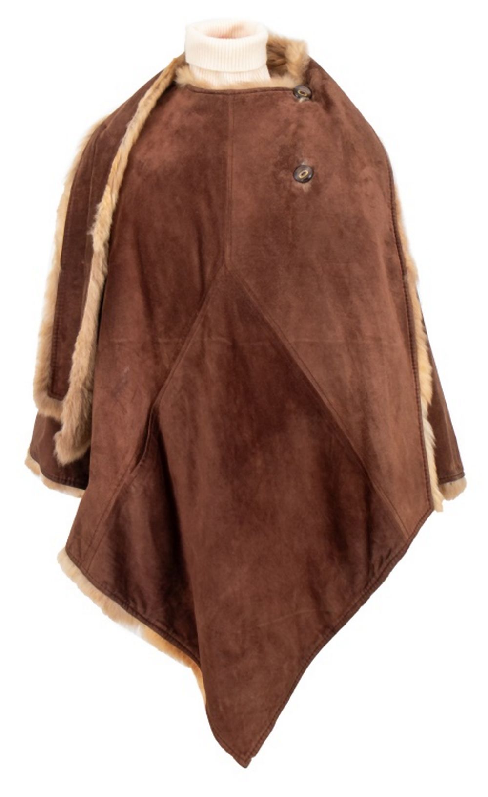 FOX FUR CAPE WITH WRAPAROUND