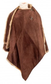 FOX FUR CAPE WITH WRAPAROUND S