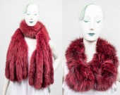 FOX FUR STOLE AND SCARF, 2 PCS