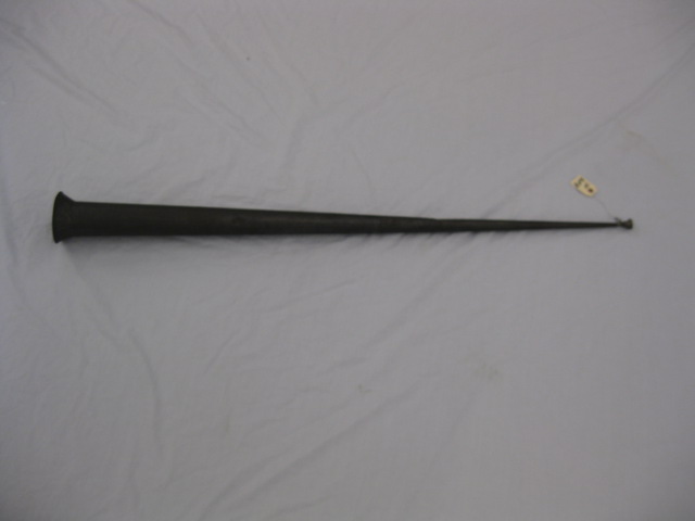 Fox Hunt Horn 51'' long tin circa