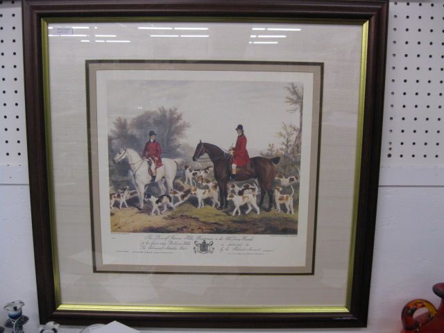 Fox Hunt Lithograph image area 15''