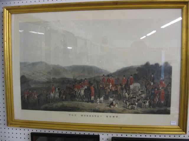 Fox Hunt Lithograph ''The