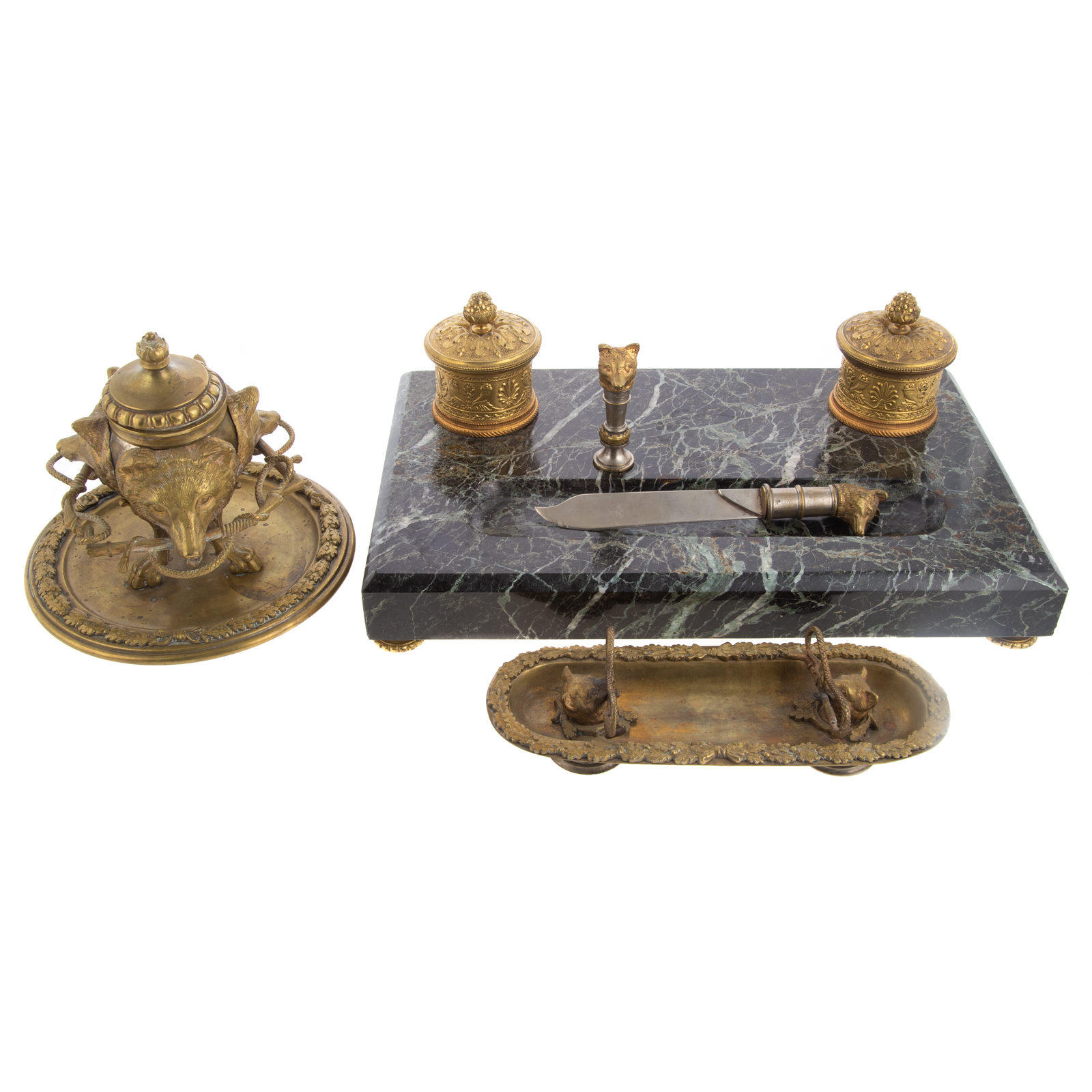 FOX HUNT THEMED DESK SET Late