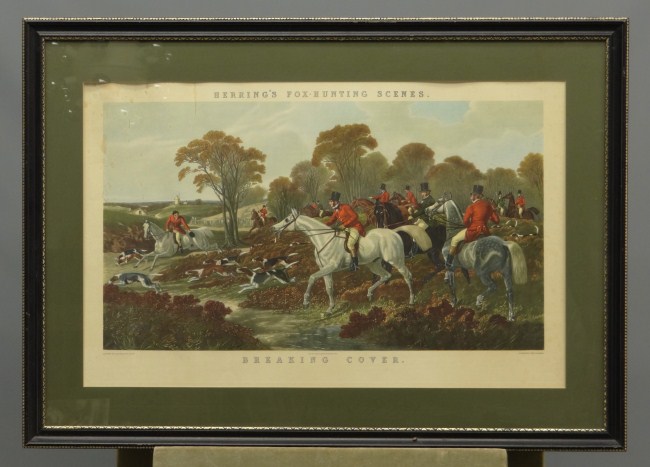 Fox hunting print ''Herring's