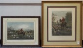 FOX HUNTING SCENES, TWO PRINTS