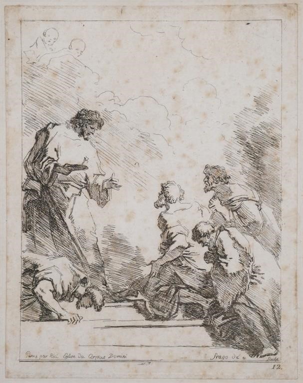 FRAGONARD, ETCHING, JESUS
