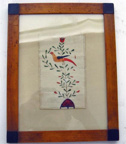 Fraktur: a bookplate with bird on