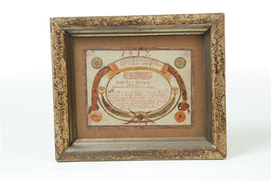 FRAKTUR.  American  1st