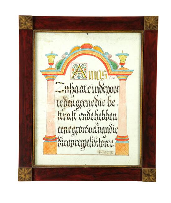 FRAKTUR.  American  late 18th