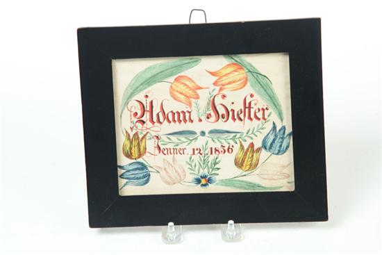 FRAKTUR.  American  mid 19th