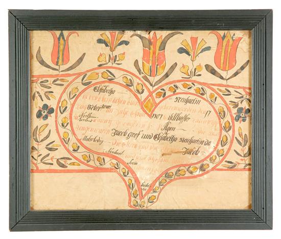 FRAKTUR ATTRIBUTED TO JOHANN CONRAD