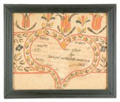 FRAKTUR ATTRIBUTED TO JOHANN C
