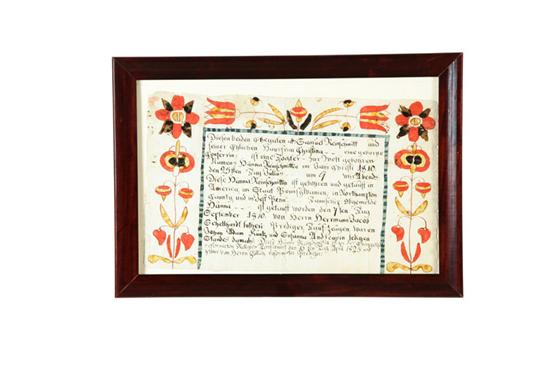 FRAKTUR.  Attributed to Martin