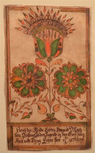 FRAKTUR BOOKPLATE ATTR. TO JOHANN