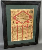 FRAKTUR FAMILY RECORD OF NOAH