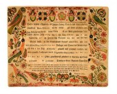 Fraktur: Taufschein for Johann