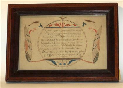 Fraktur: Taufschein    macungie