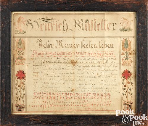 FRAKTUR VORSCHRIFT, DATED 1806Ink
