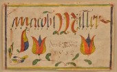 FRAKTUR WATERCOLOR AND INK ON