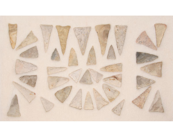 Frame of 37 triangle points. 