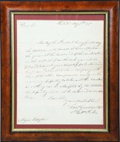 Framed 1790 document, "Philad