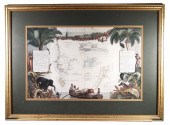 FRAMED 1852 LEVASSEUR MAP OF S