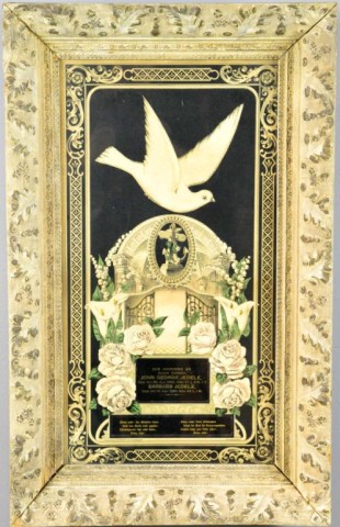 FRAMED 1898 GERMAN MOURNING