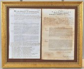 FRAMED 18TH C. INSURANCE DOCUM