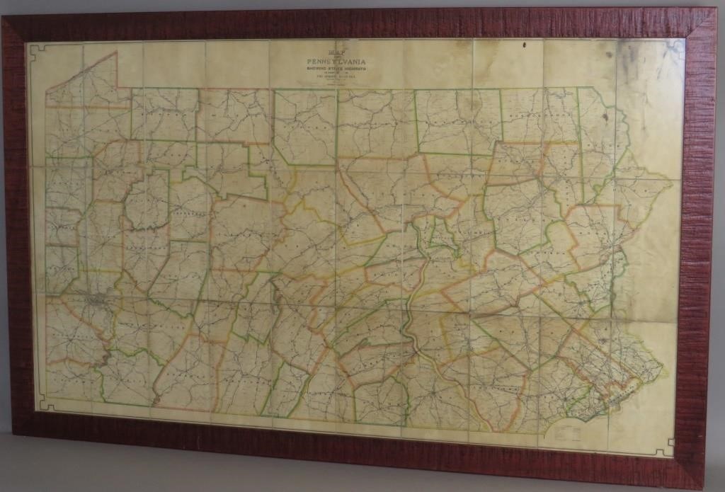 FRAMED 1911 "SPROUL ROAD BILL" OF