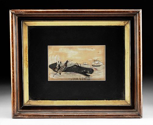 FRAMED 19TH C. AMERICAN INK &
