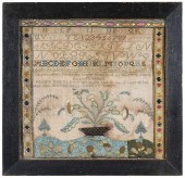 FRAMED 19TH CENTURY ALPHABETIC