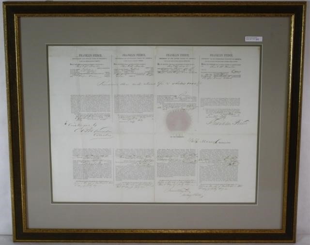 FRAMED 19TH CENTURY SHIP’S PASSPORT