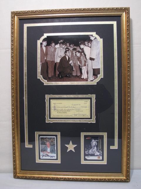 Framed 4 piece Joe DiMaggio
