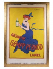 FRAMED ABSINTHE GEMP PERNOD SI