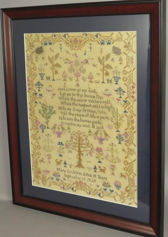 FRAMED ADAM & EVE SAMPLER BY MARY