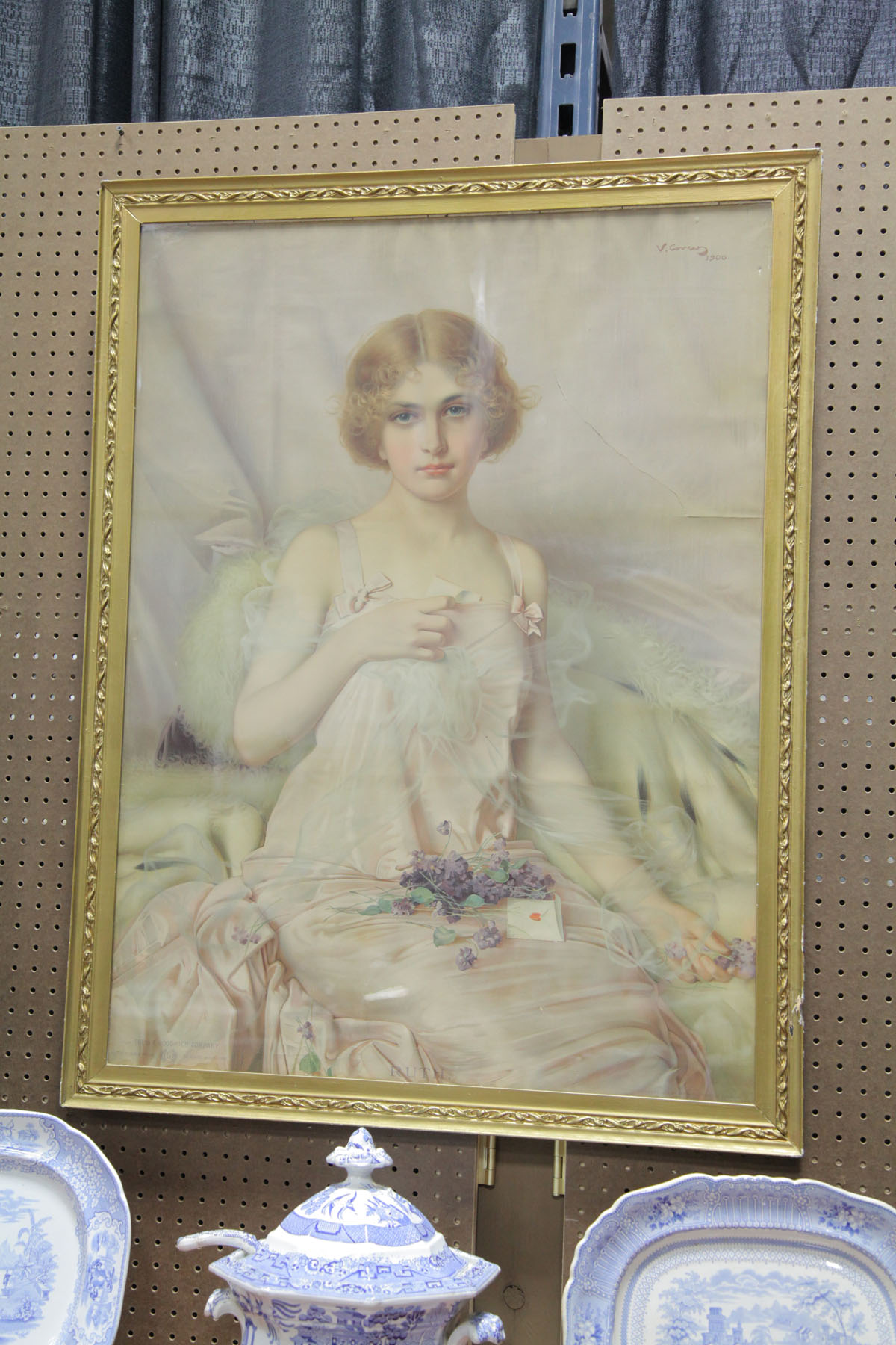 FRAMED ADVERTISING LITHOGRAPH. 