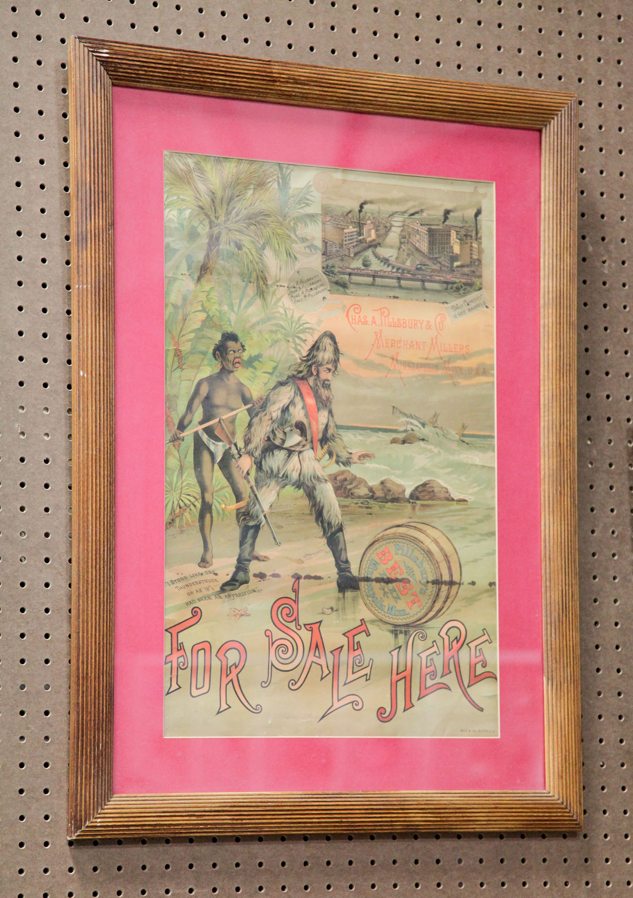 FRAMED ADVERTISING SIGN.  New York
